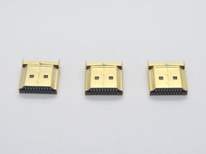 HDMI A TYPE 19P 夾板公頭1.6 鐵殼-針長2.0