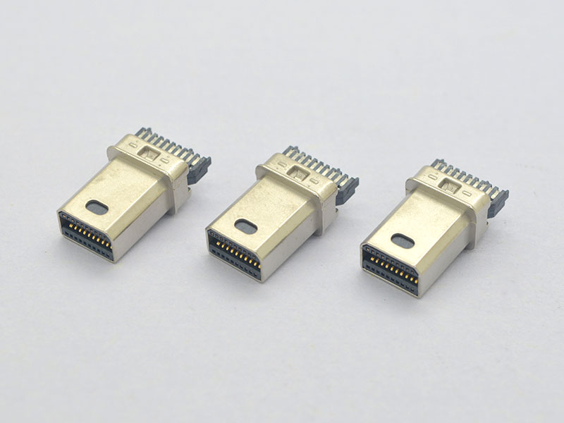 MINI DP 焊線式公頭 鋅合金 端子0.20 加錫1.2mm